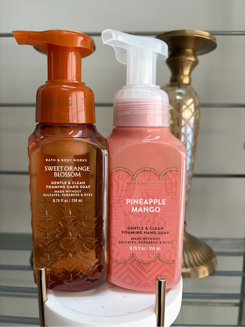 Bath & Body Works Pineapple Mango/Sweet Orange Blossom Foaming Hand Soap Duo NWT